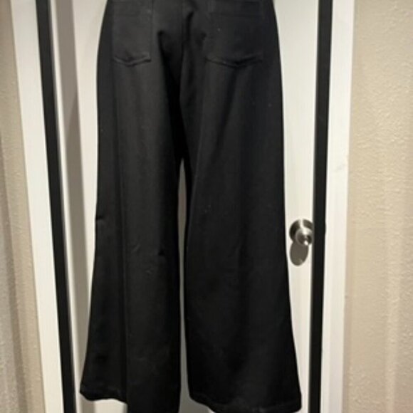 Women’s Black Dress Pants By Clara Sun Woo Wide Leg Zipper Fly - Picture 2 of 12